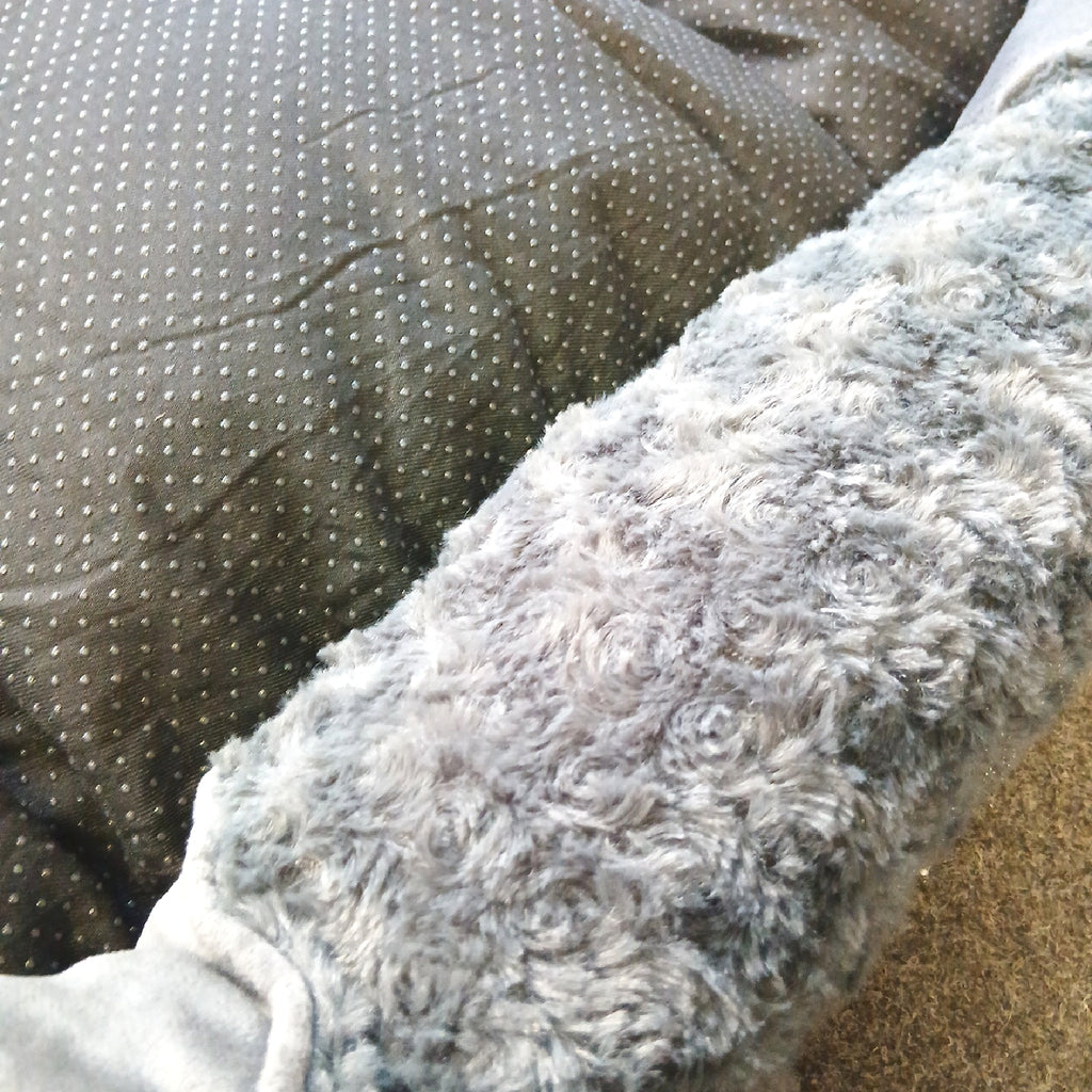 Hundebett groß Hundeausstattung Fleece grau 100 × 70 cm kuschelig – Sehr gut