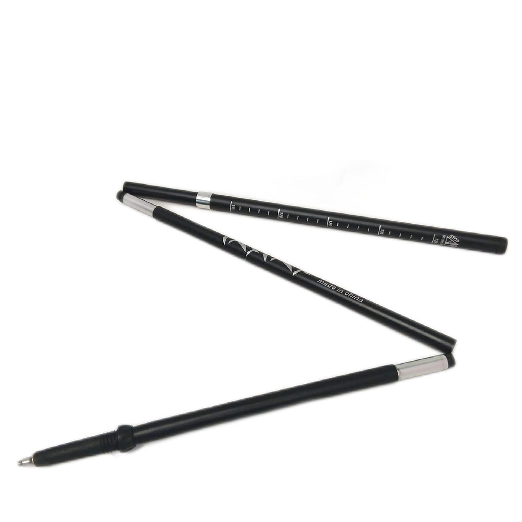 Wanderstock metall, 135 cm, schwarz zum Wandern, Nordic Walking, Trekking – Gut