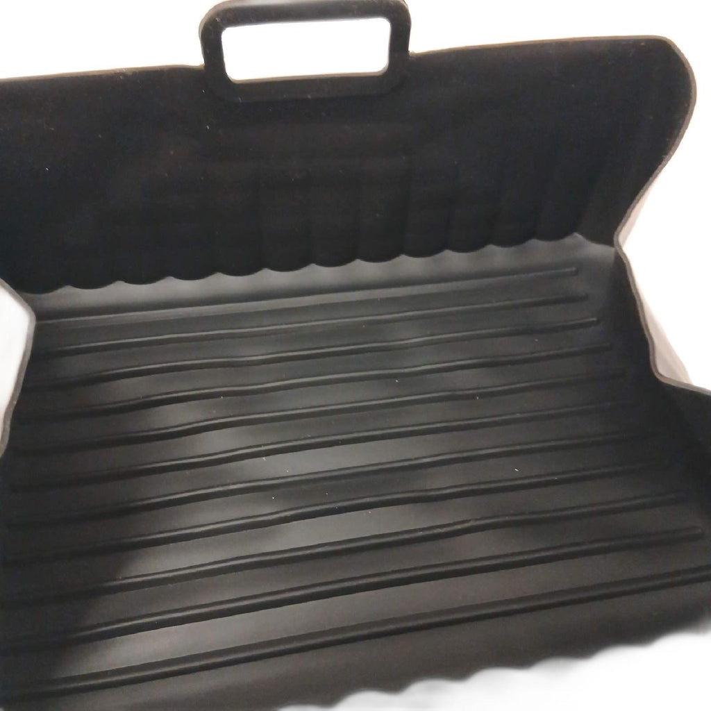 Silikonkorb Airfryer Zubehör 13 × 20 cm 2er-Set Schwarz Frittieren – Wie neu