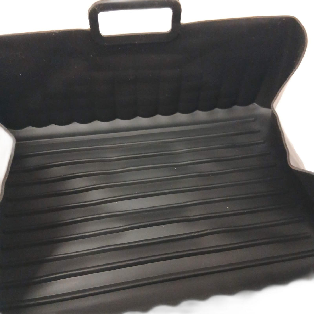Silikonkorb Airfryer Zubehör 13 × 20 cm 2er-Set Schwarz Frittieren – Wie neu