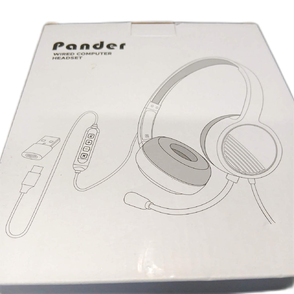 PANDER Headset Computer Headset mit Mikrofon für PC Klang – Wie neu