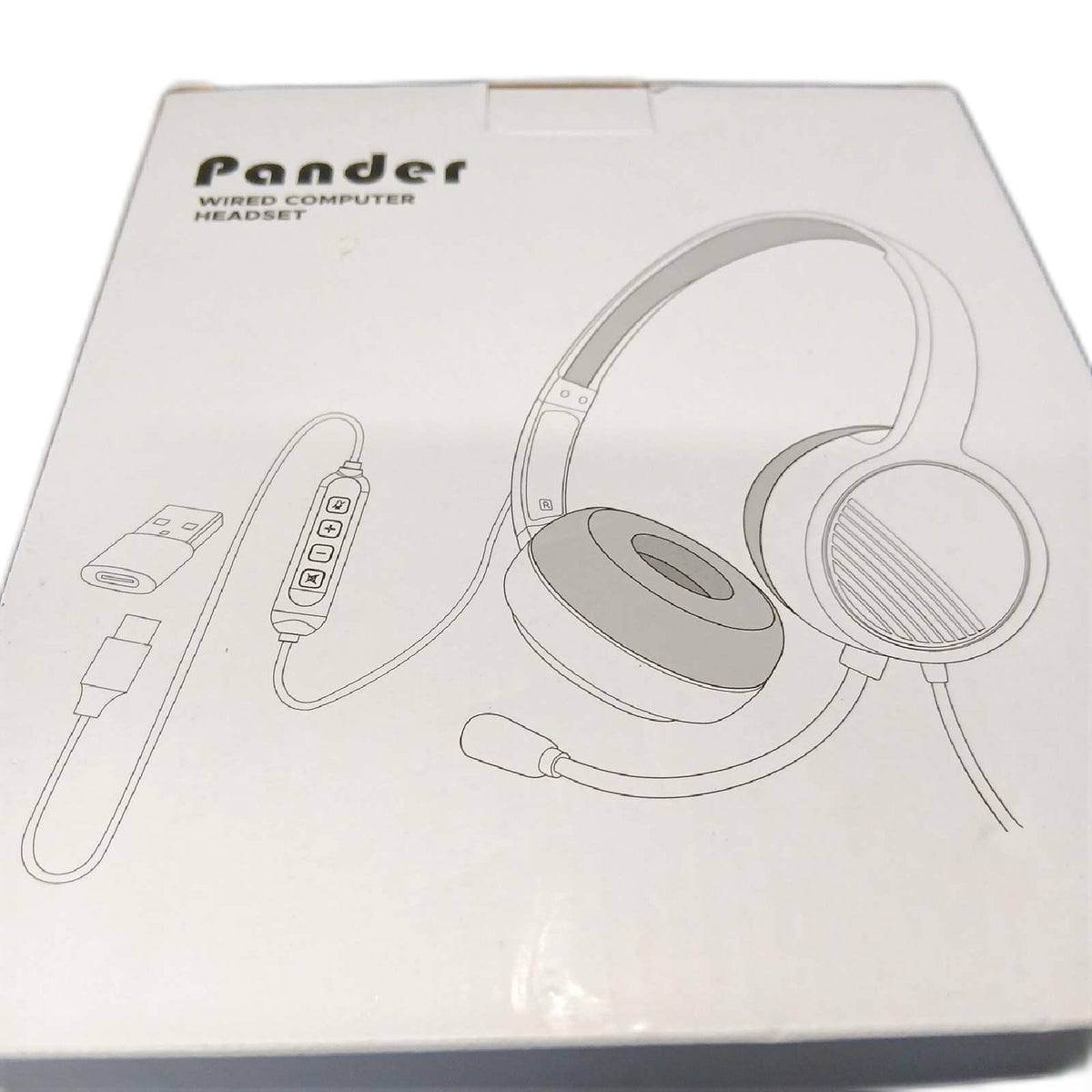 PANDER Headset Computer Headset mit Mikrofon für PC Klang – Wie neu