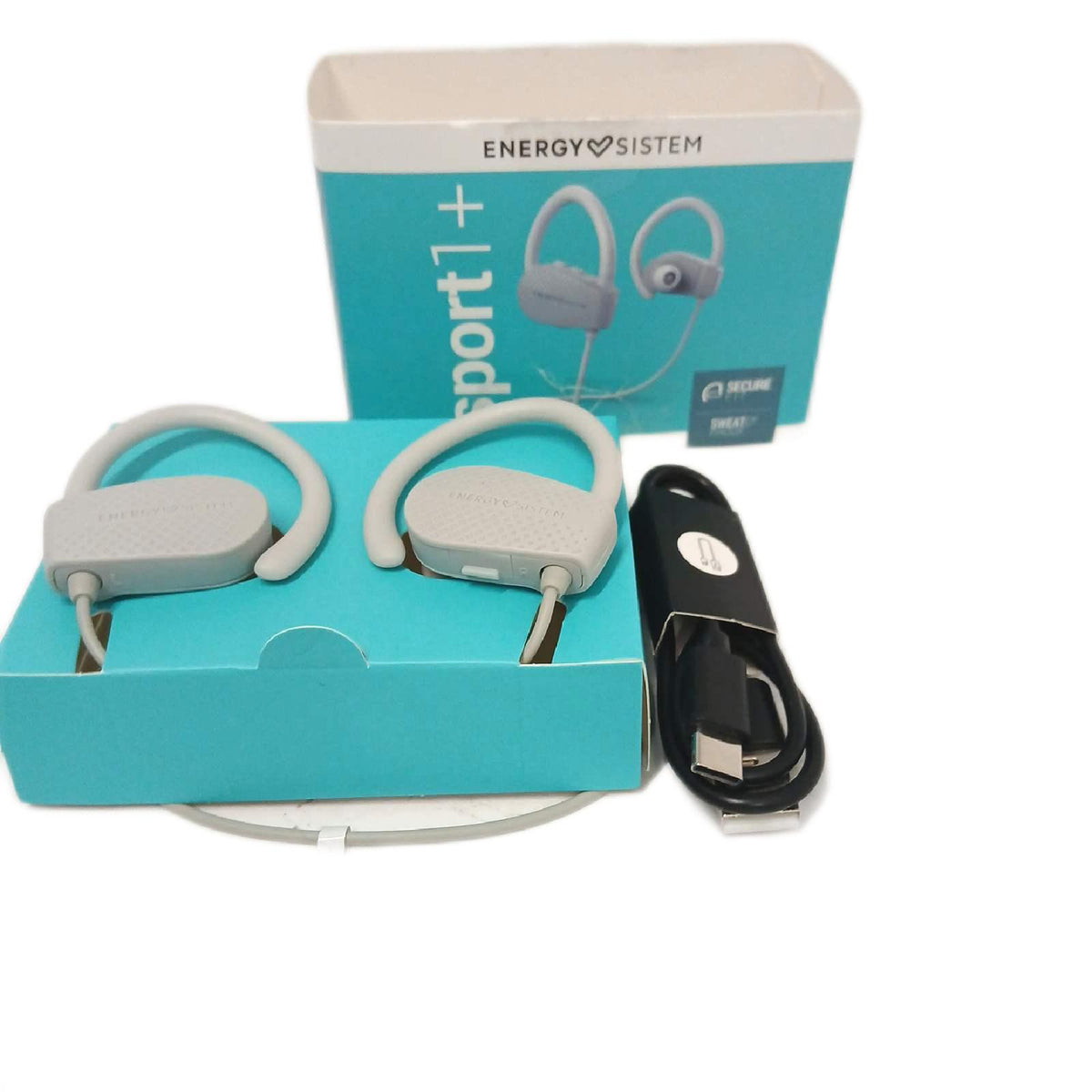 Energy Sistem Kopfhörer Bluetooth Sport 1 Plus Grau Sprachsteuerung – Wie neu