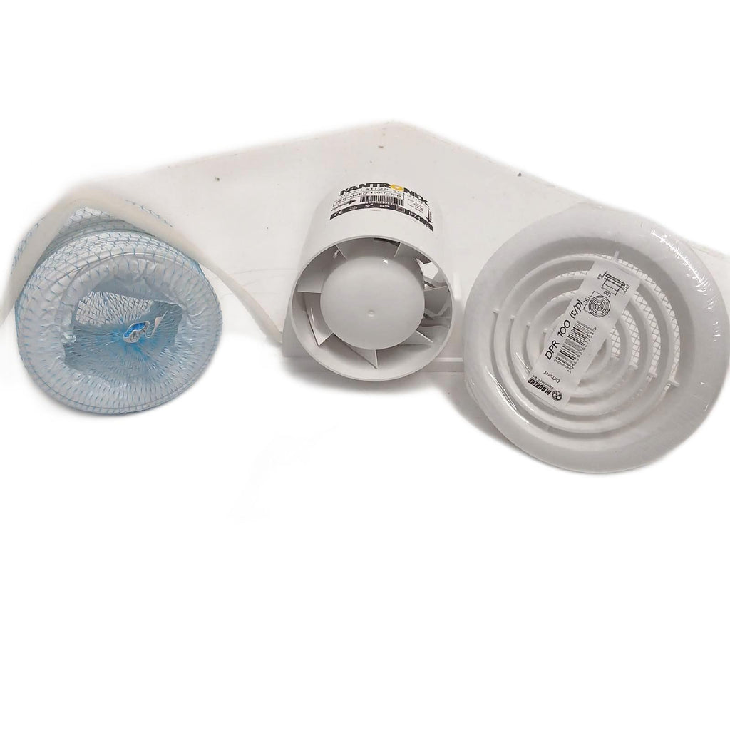 Duschventilator, 10.2 cm, sehr leise, komplettes Set – Sehr gut, unvollständig