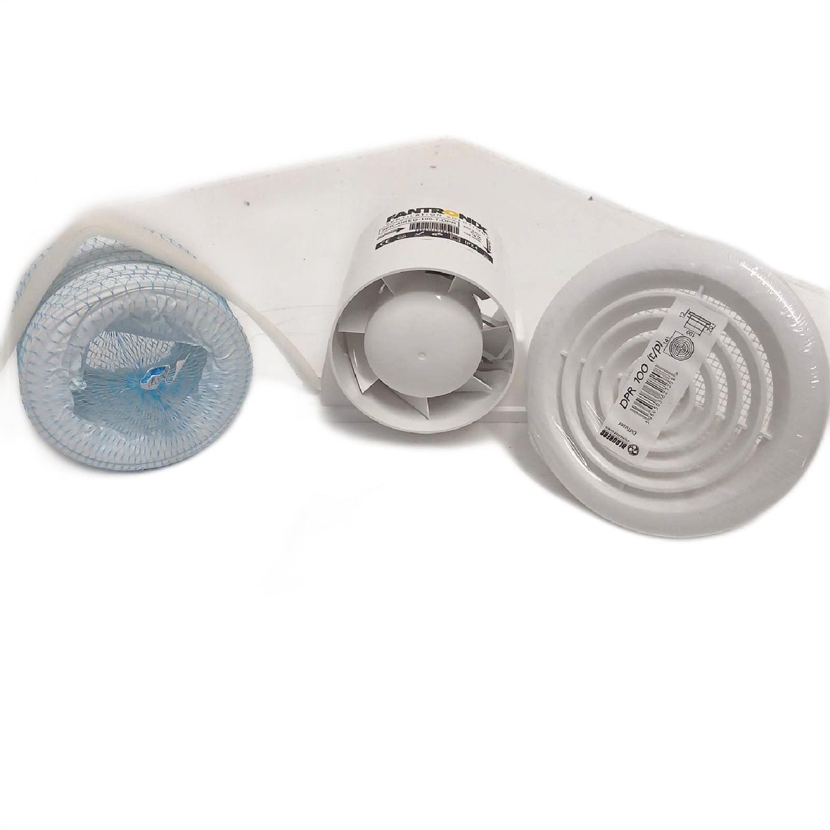 Duschventilator, 10.2 cm, sehr leise, komplettes Set – Sehr gut, unvollständig
