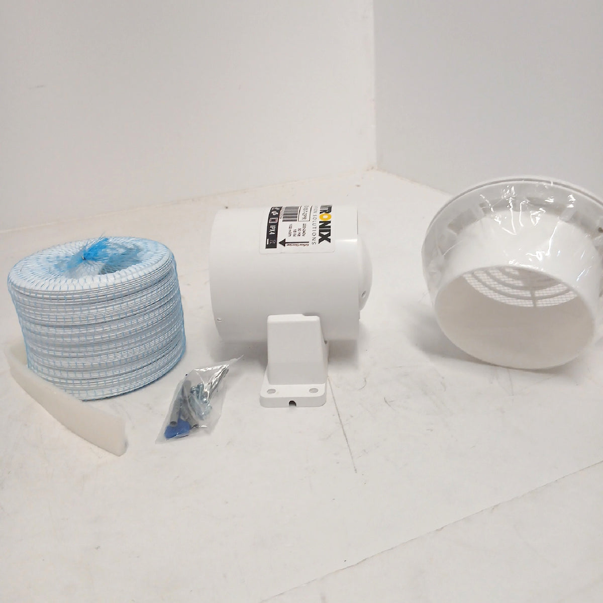 Duschventilator, 10.2 cm, sehr leise, komplettes Set – Sehr gut, unvollständig