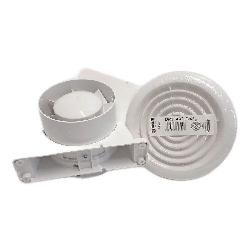 Duschventilator, 10.2 cm, sehr leise, komplettes Set – Sehr gut, unvollständig
