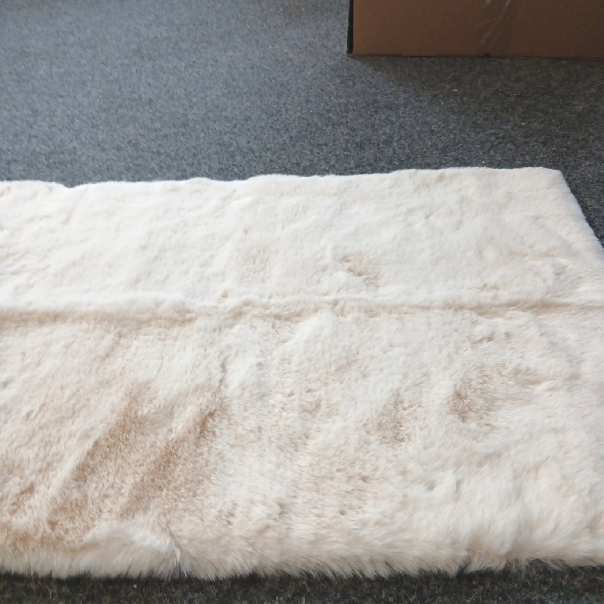 Teppichwölkchen beige 60 × 40 cm – Wie neu