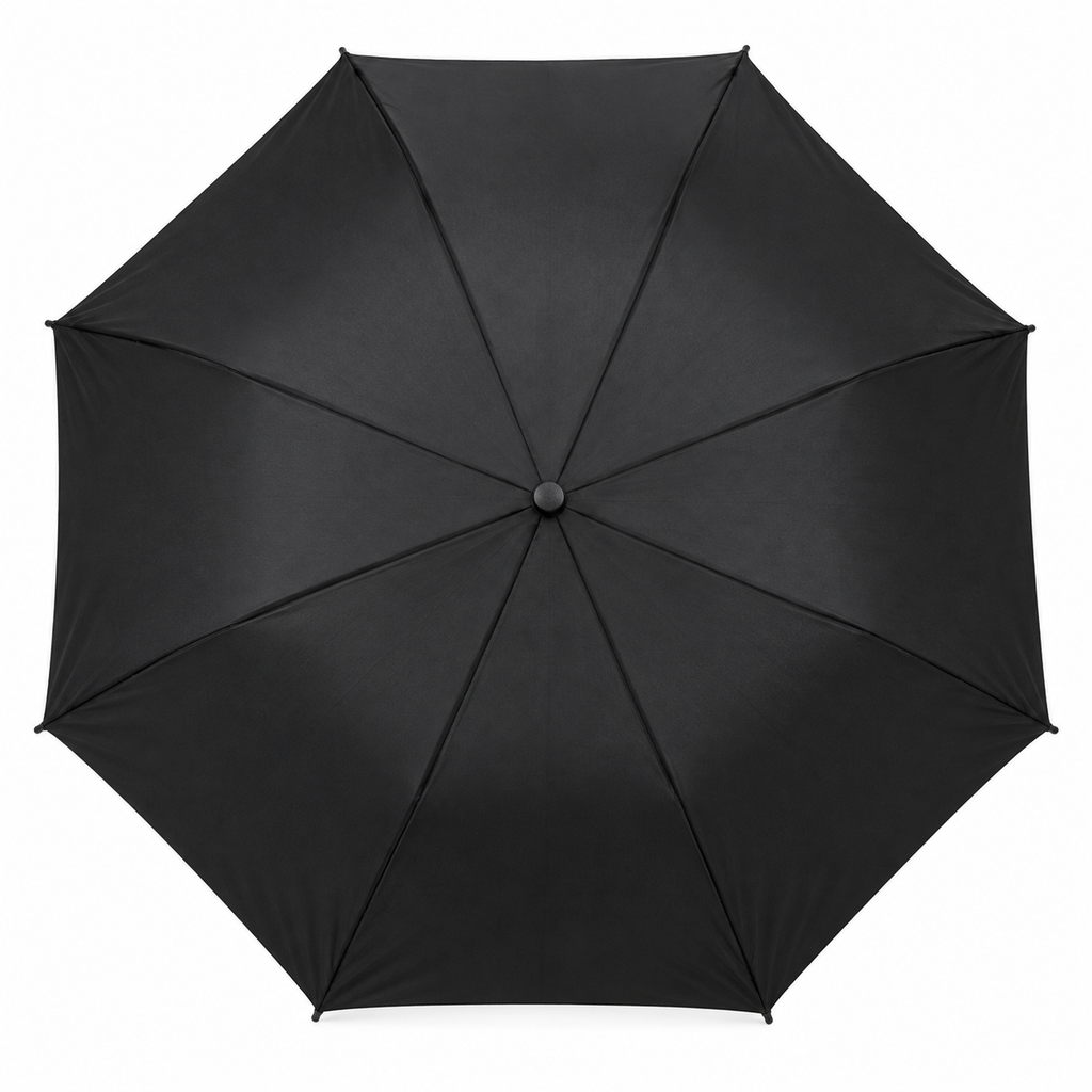 Impliva Automatik-Regenschirm Schwarz 117 cm windfest mit Hakengriff