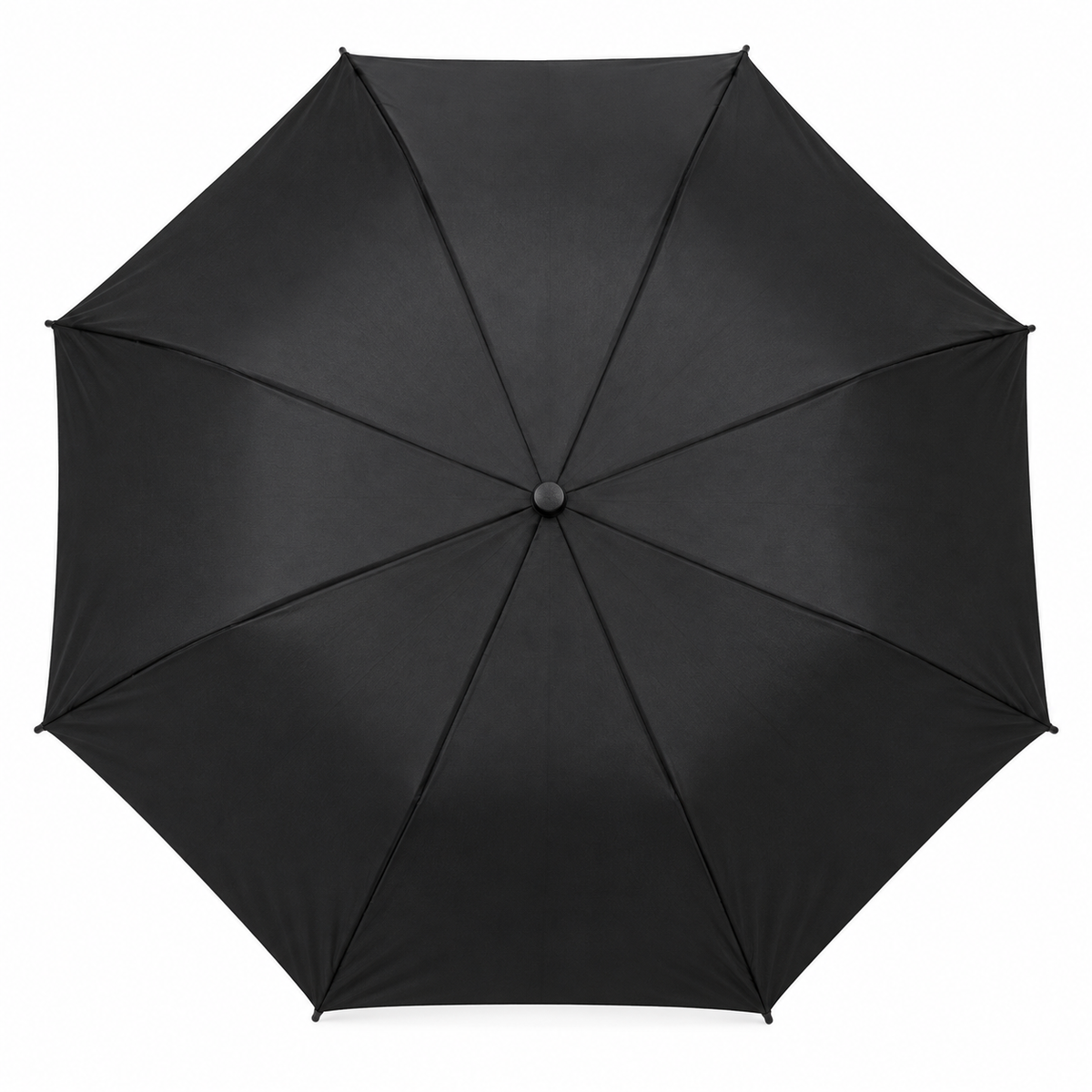 Impliva Automatik-Regenschirm Schwarz 117 cm windfest mit Hakengriff