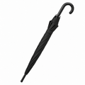 Impliva Automatik-Regenschirm Schwarz 117 cm windfest mit Hakengriff