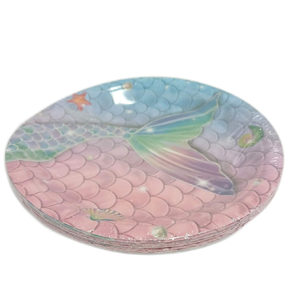 Pekifaves Partygeschirr Gartendeko Mermaid Party Set für 16 Gäste Feier – Neu