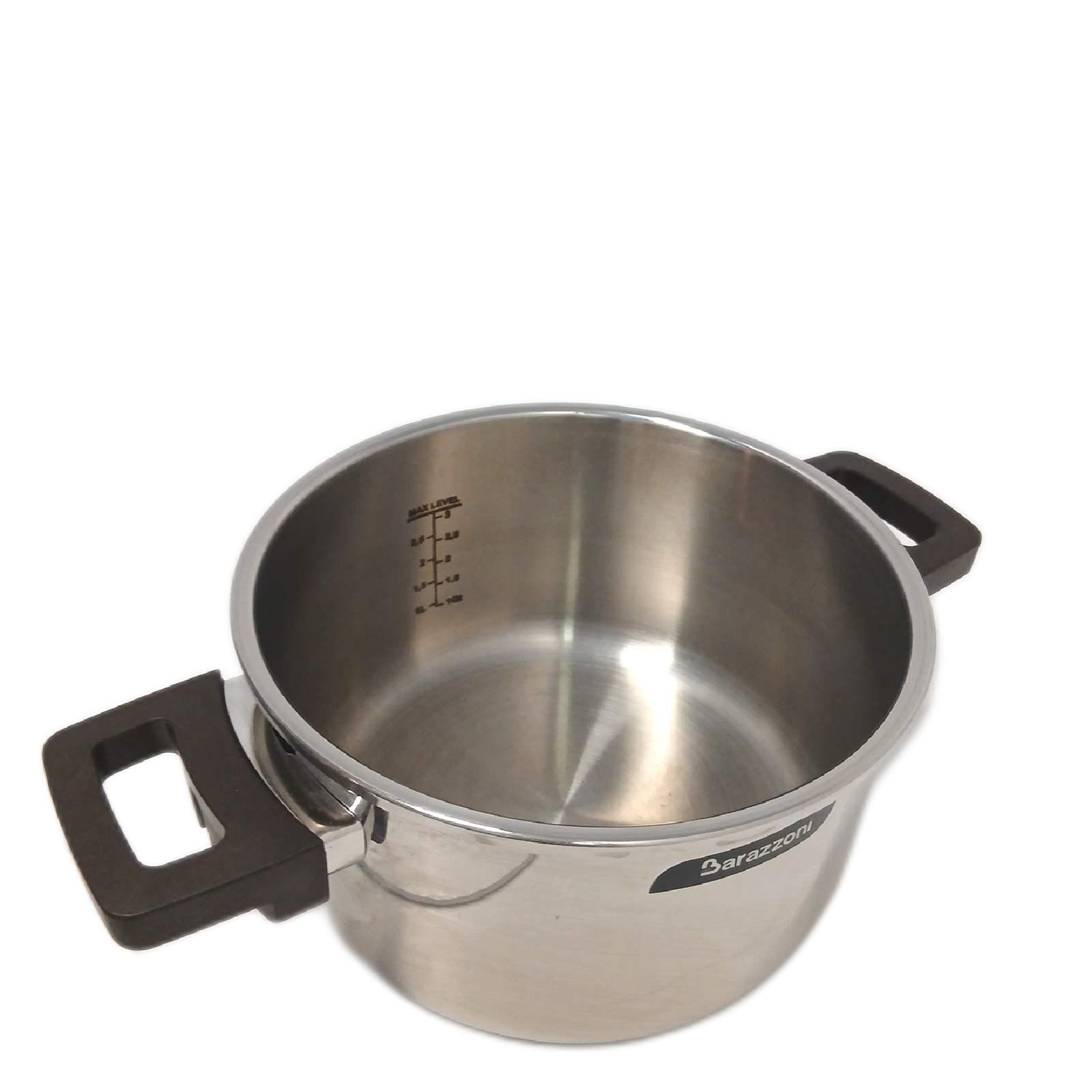 Barazzoni Facile Schnellkochtopf Easy Dual System einfach, Fassungsvermögen 4,5