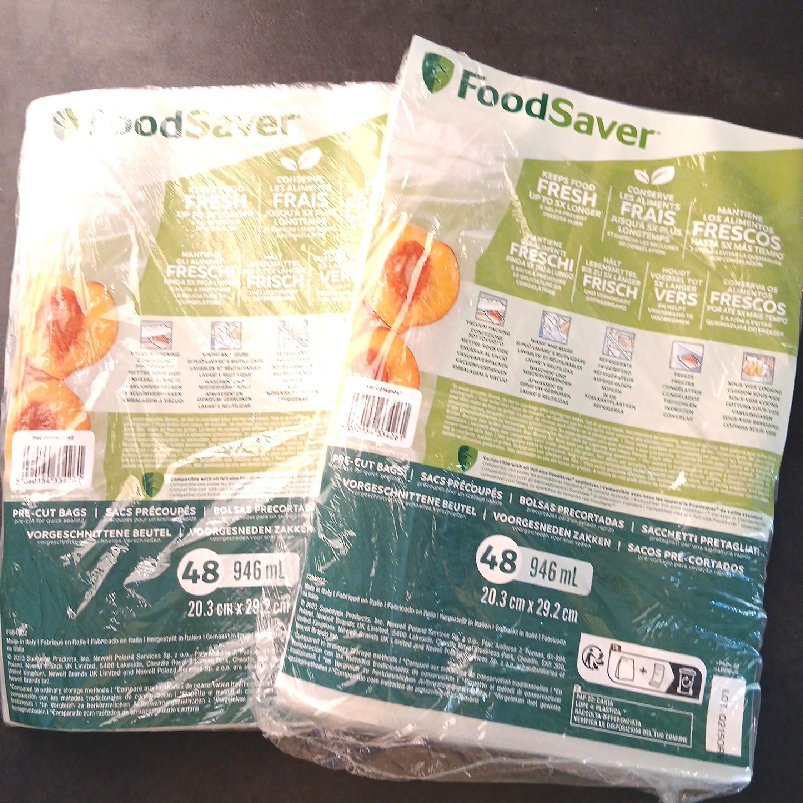 Foodsaver Folienrollen Haushaltsfolie Mega Kit 4 Rollen 28 x 550 cm Frischhaltefunktion