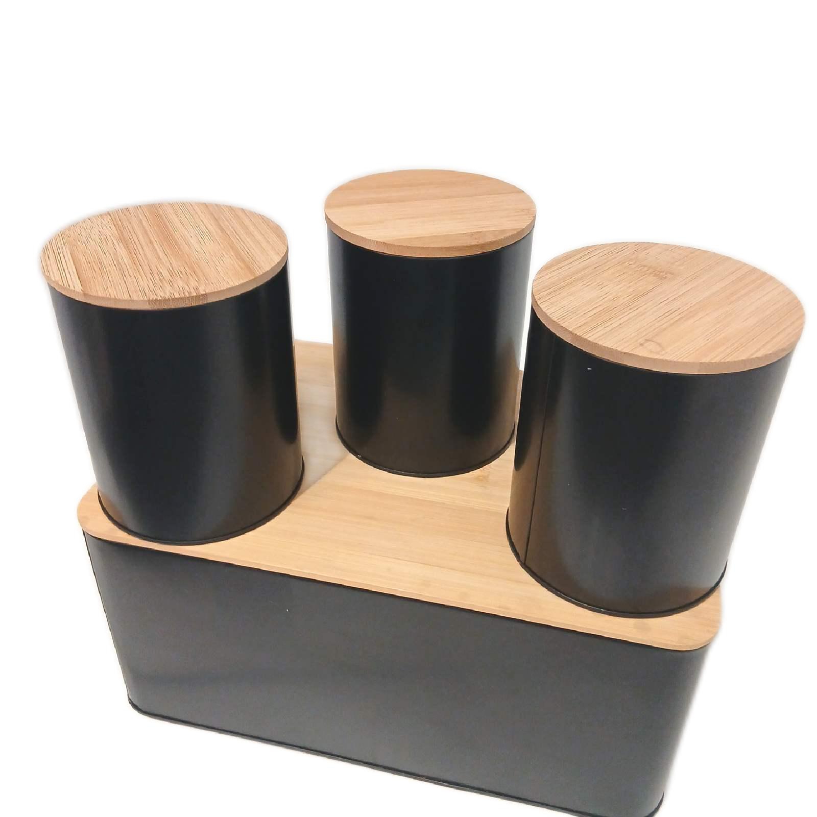 WENKO Brotkasten Brotaufbewahrung mit Bambusdeckel, integriertes Schneidebrett,