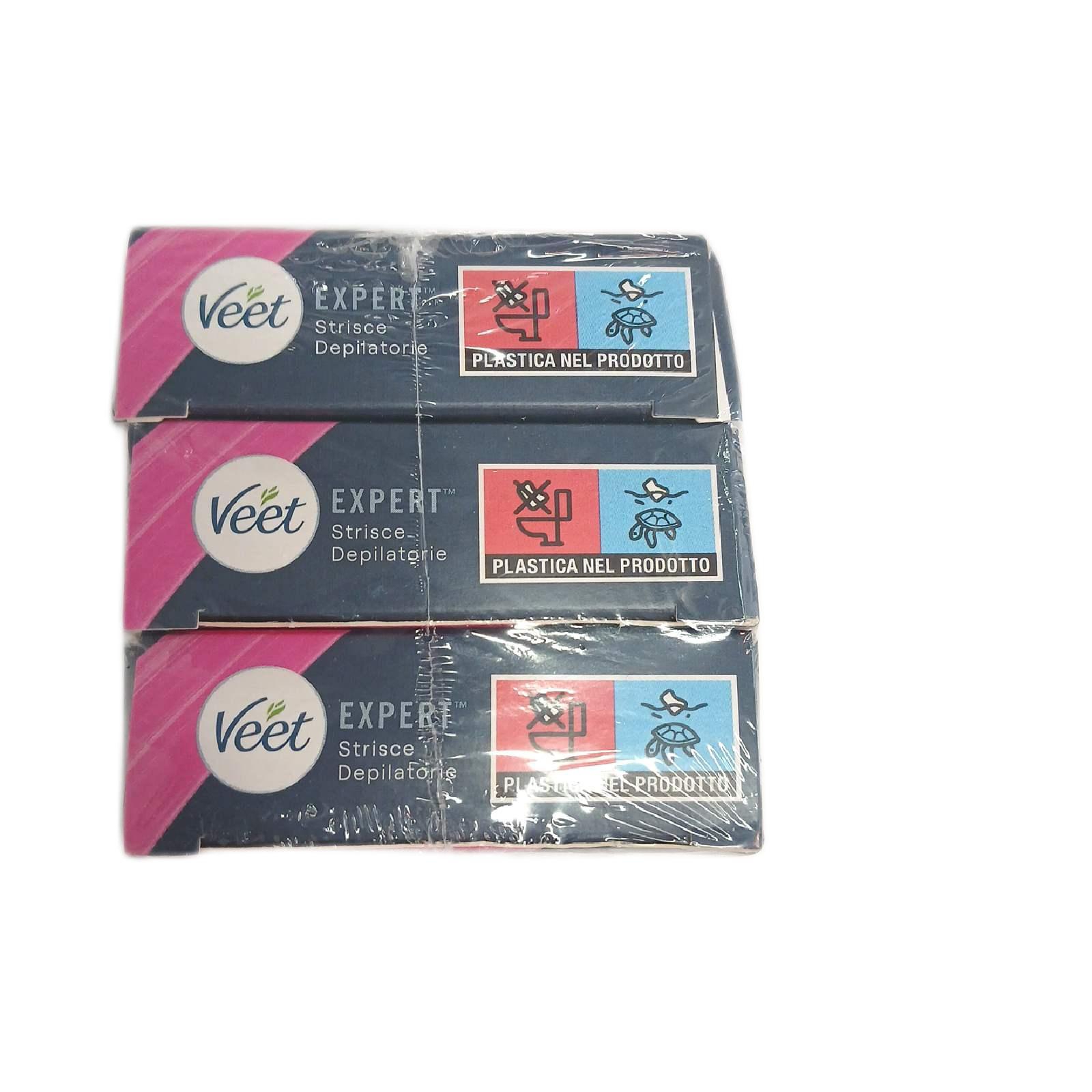 Veet Haarentfernung Streifen Körperpflege Expert 48 Stück sanfte Pflege empfindliche Haut
