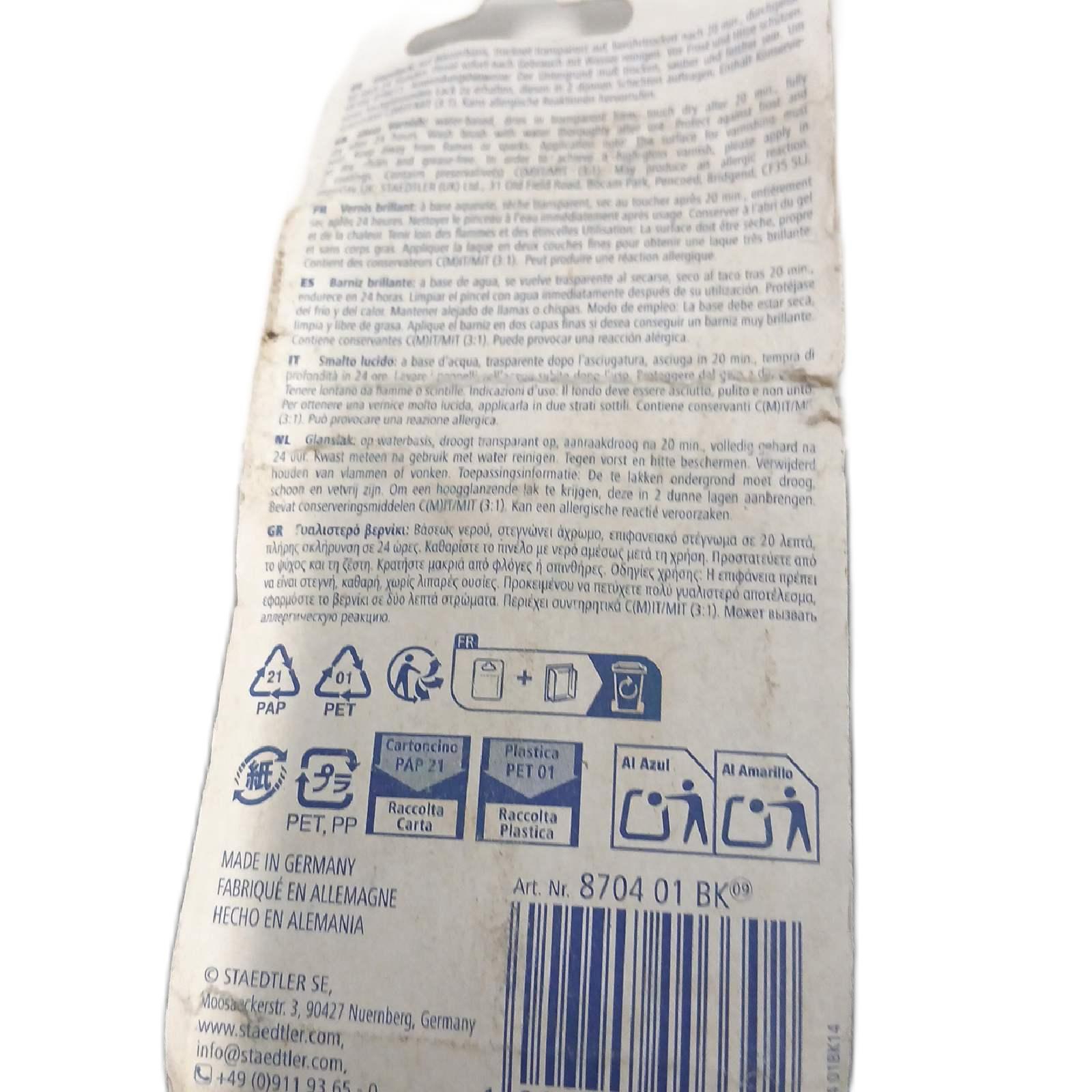 Staedtler Glanzlack Bastelmaterial Kreativ Fimo wasserbasierte Farbe 35 ml Zubehör