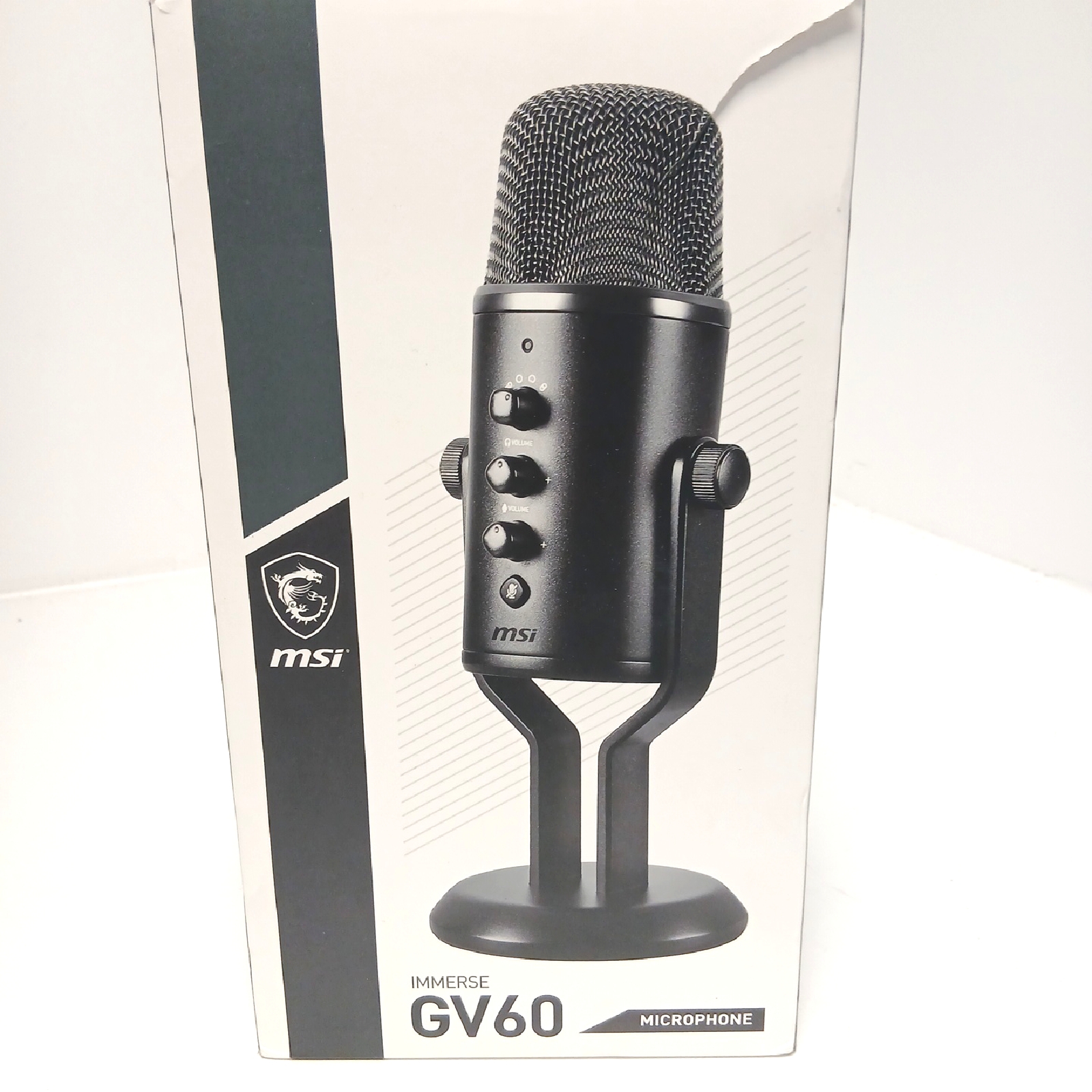 MSI Mikrofon Zubehör Gaming Immerse GV60 USB Typ C 35 mm Anschluss Soundqualität 4 Modi