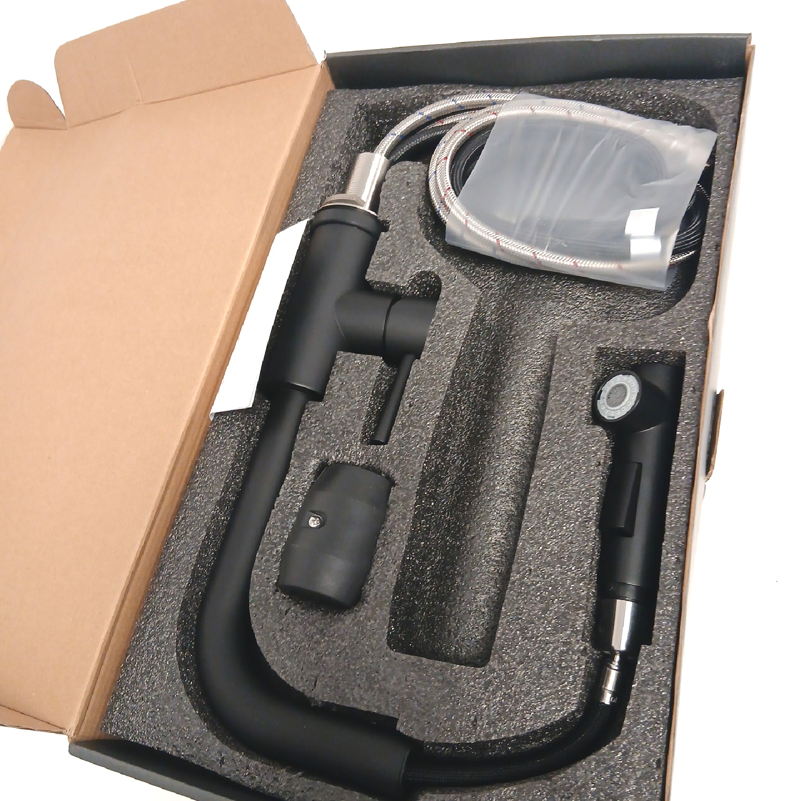 DJS Wasserhahn Küchenarmatur Küche Armatur Schwarz Innovativ Modern Design Eleganz