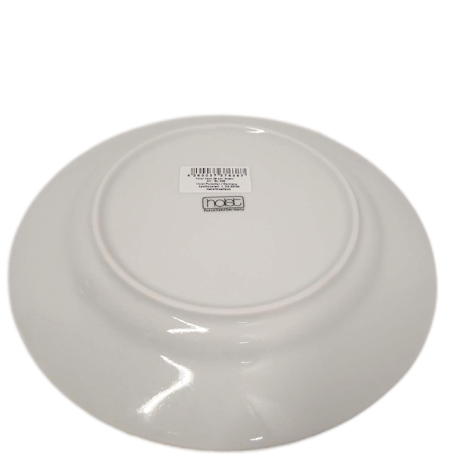 Holst Porzellan BL 026 Teller flach 26 cm Basic, weiß, 26.5 x 26 - Unvollständig