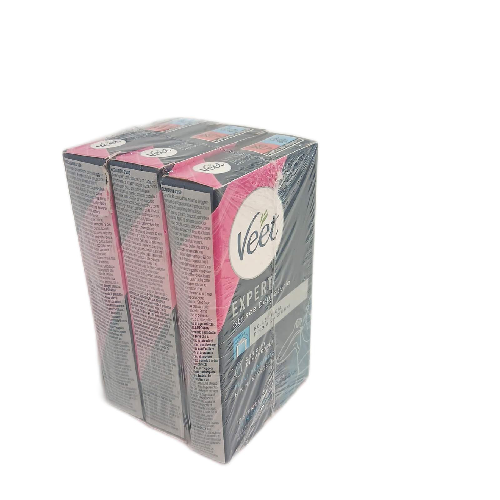 Veet Haarentfernung Streifen Körperpflege Expert 48 Stück sanfte Pflege empfindliche Haut