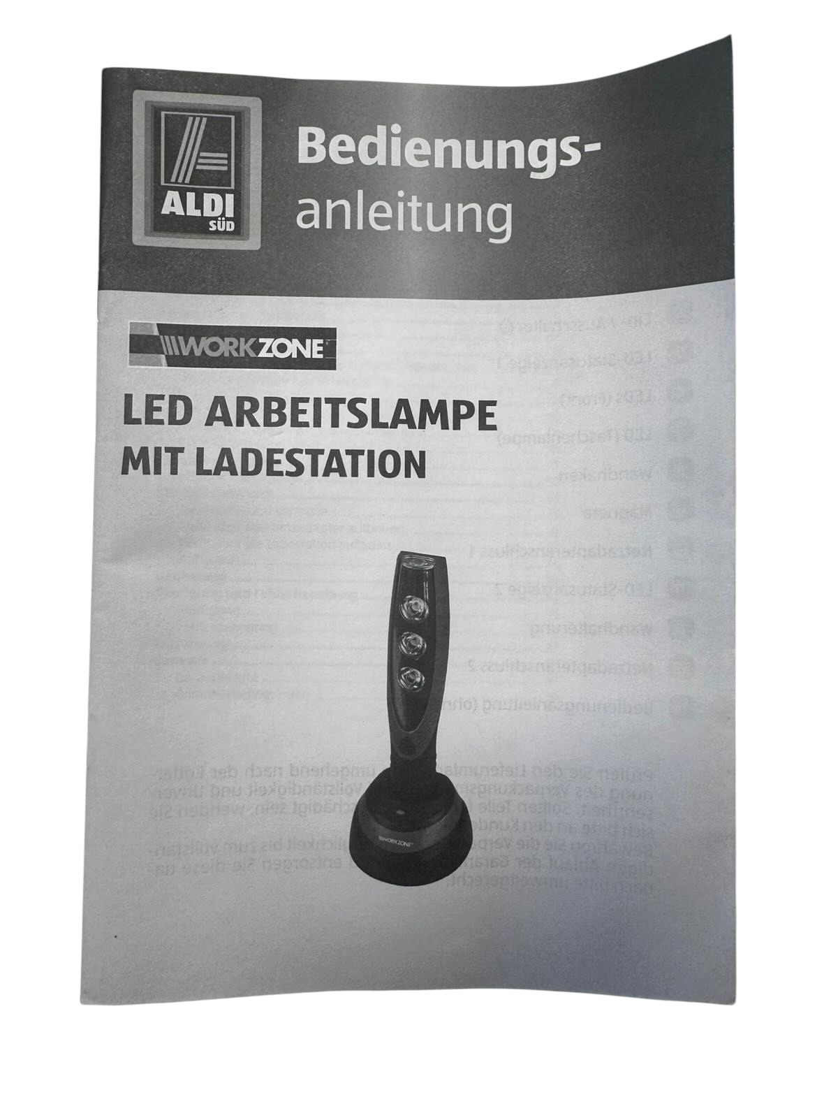 LED-Arbeitslampe mit Ladestation