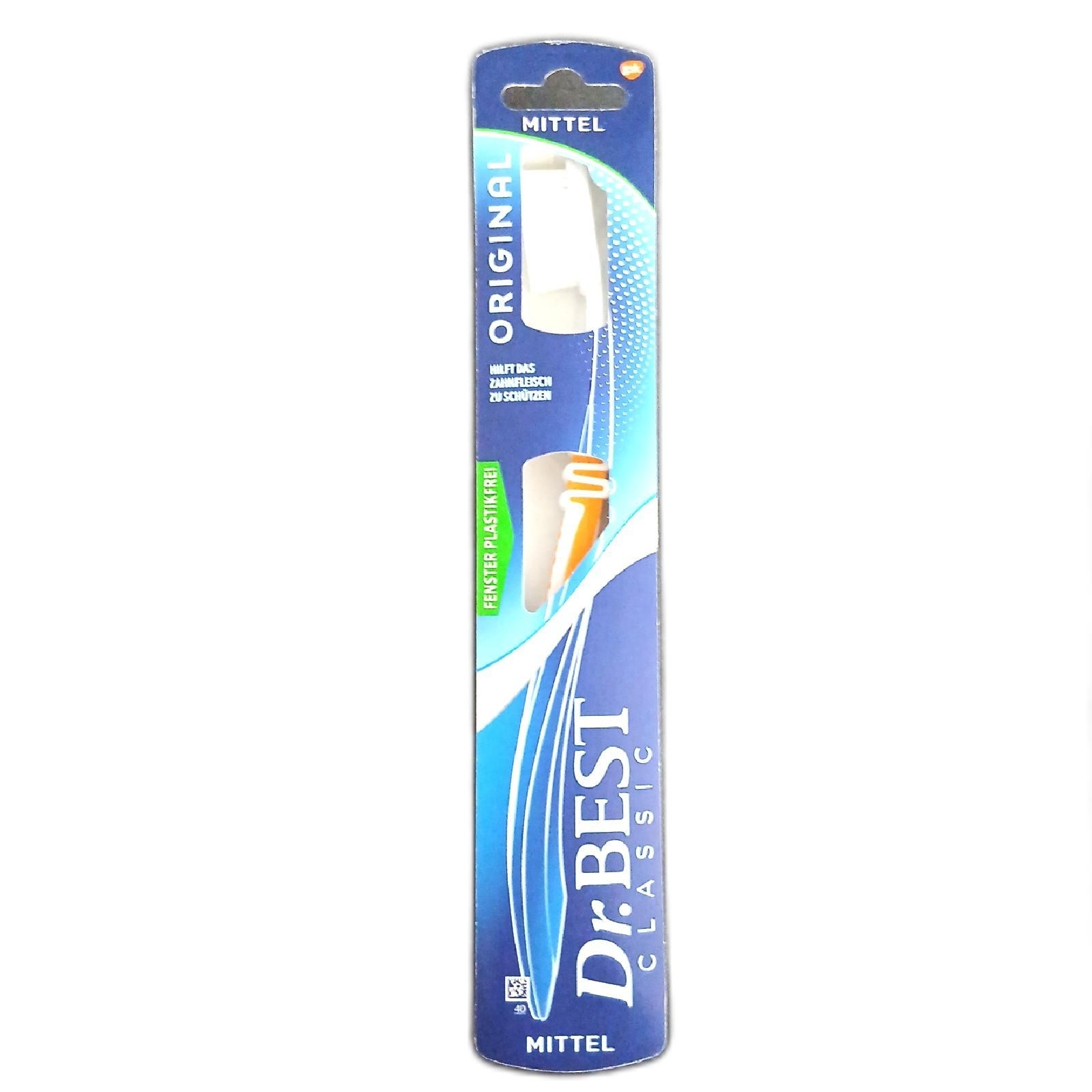 Dr.BEST Original Zahnbürste, Mittel (1 Stück), für die tägliche Reinigung mit be