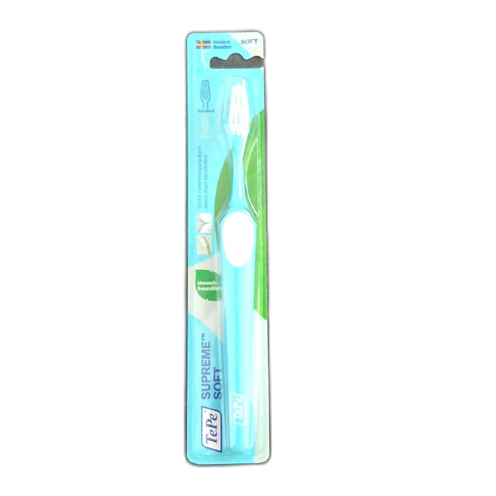 TEPE Supreme Soft Zahnbürste Konische Bürstenform mit kurzen und langen Borsten