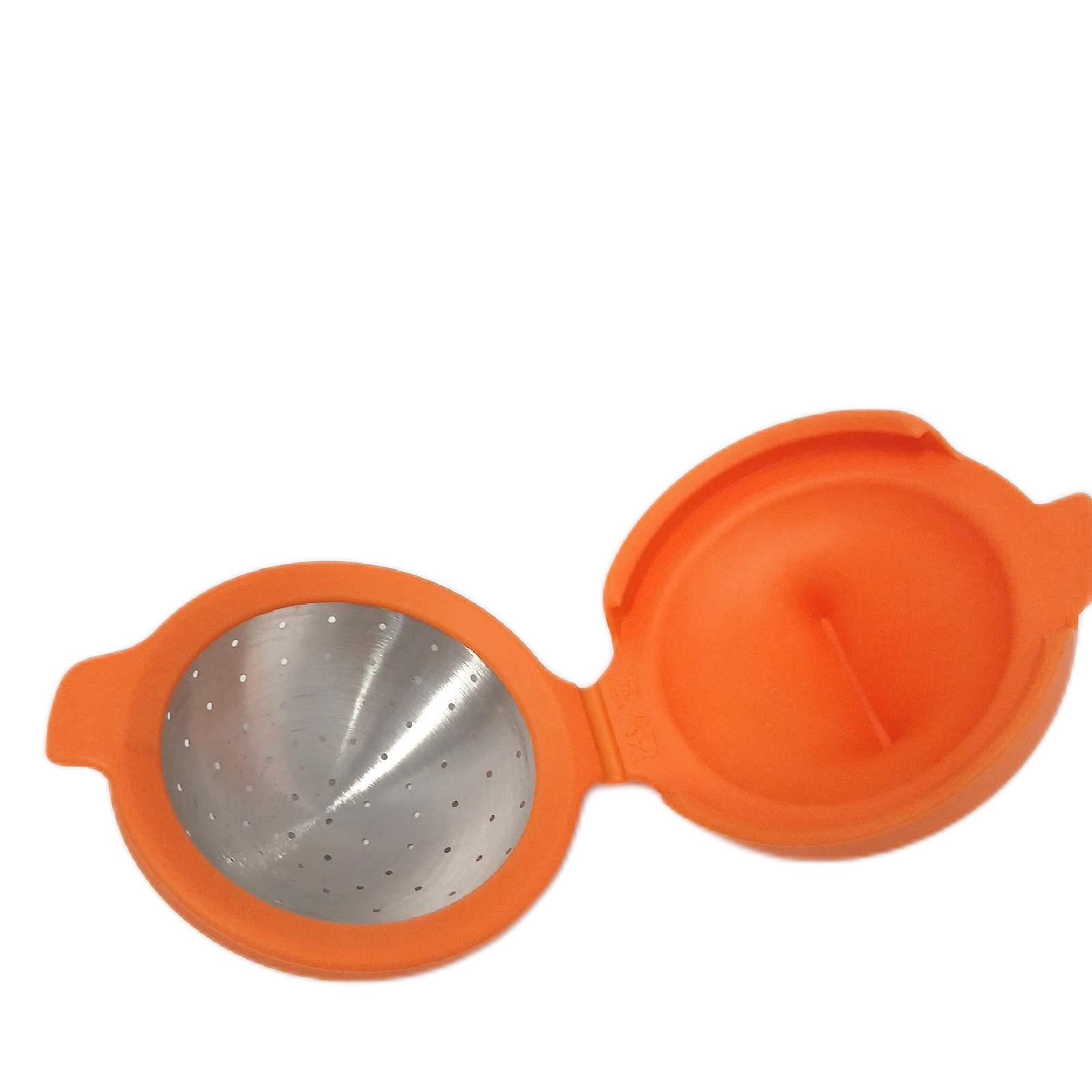 Lékué Eierpochierer Küchenhelfer Kochzubehör orange 93 x 11 x 75 cm Set für zwei Eier