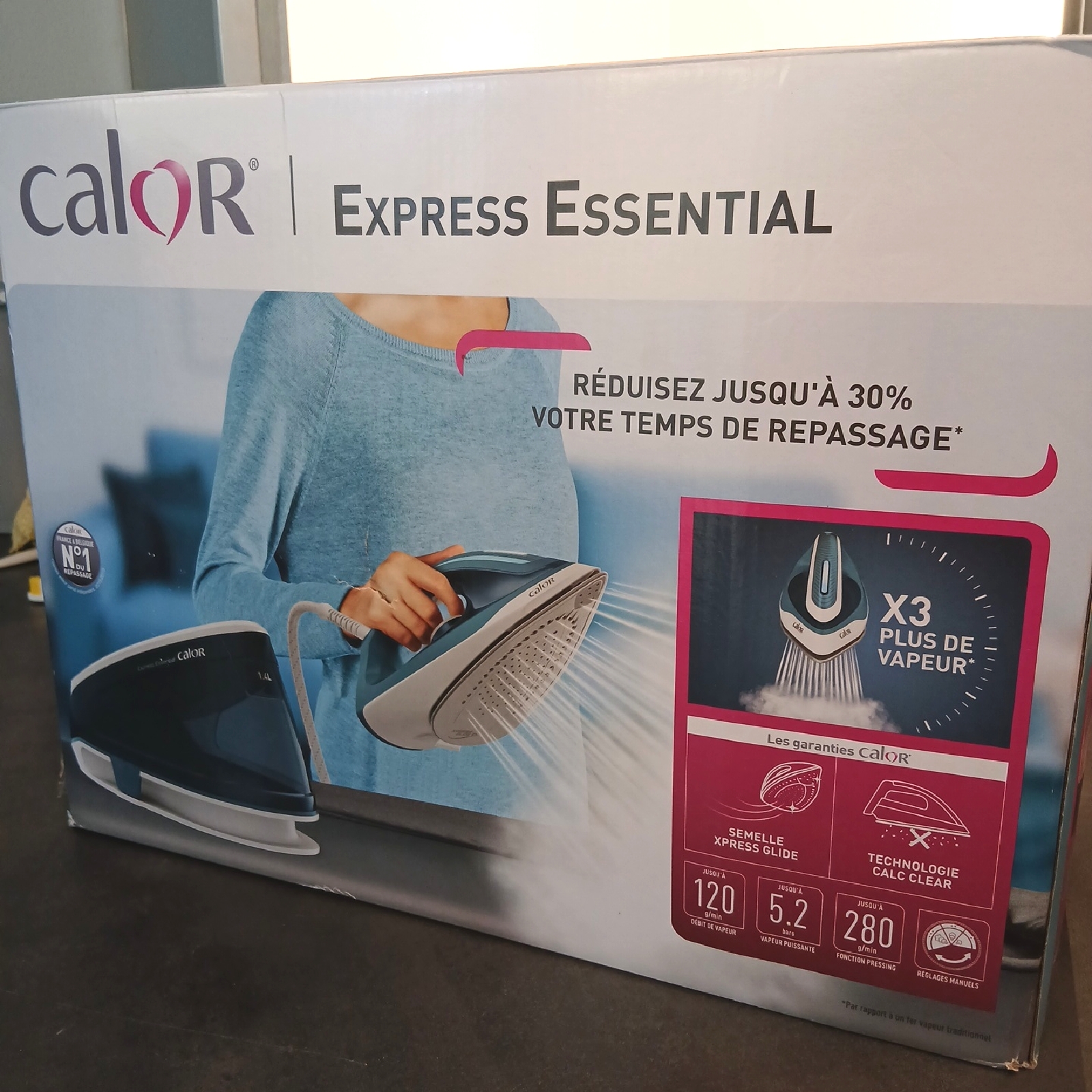 Calor Dampfbügelstation Haushalt Niederdruck Dampfleistung 280 g min Express Essential Leistung