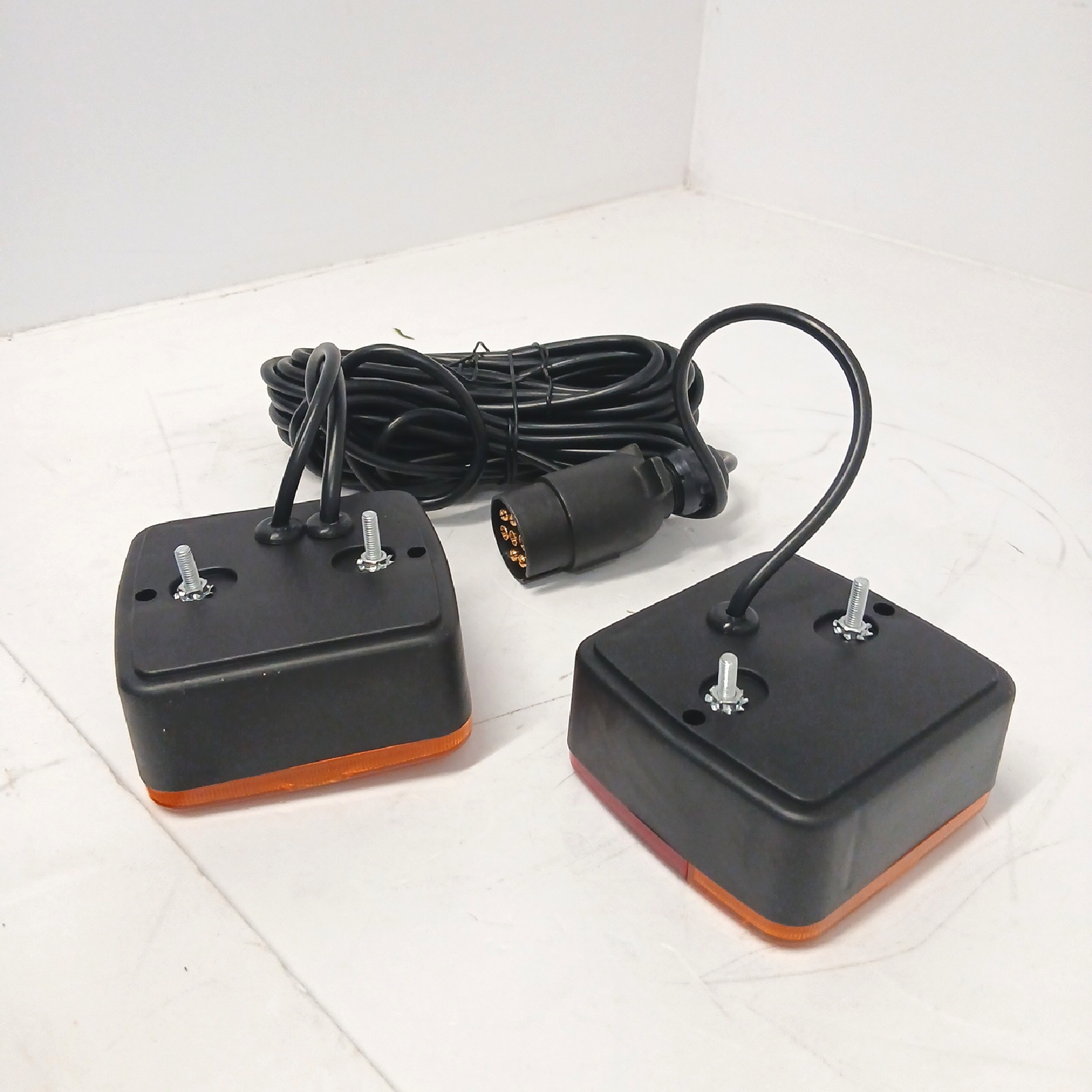 Autoutlet Anhänger Rückleuchten, 12V Universal Rückleuchten Set Anhänger 7 Polig Stecker, 7,5M Kabel & E13---, Wasserdicht Ip65, Pkw Lkw Rücklicht Beleuchtung Für Caravan Boot Vans
