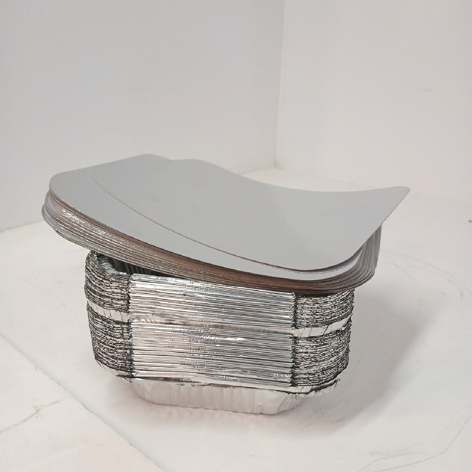 Alu Tropfschale groß mit Deckel, Einweg, 47 Stück