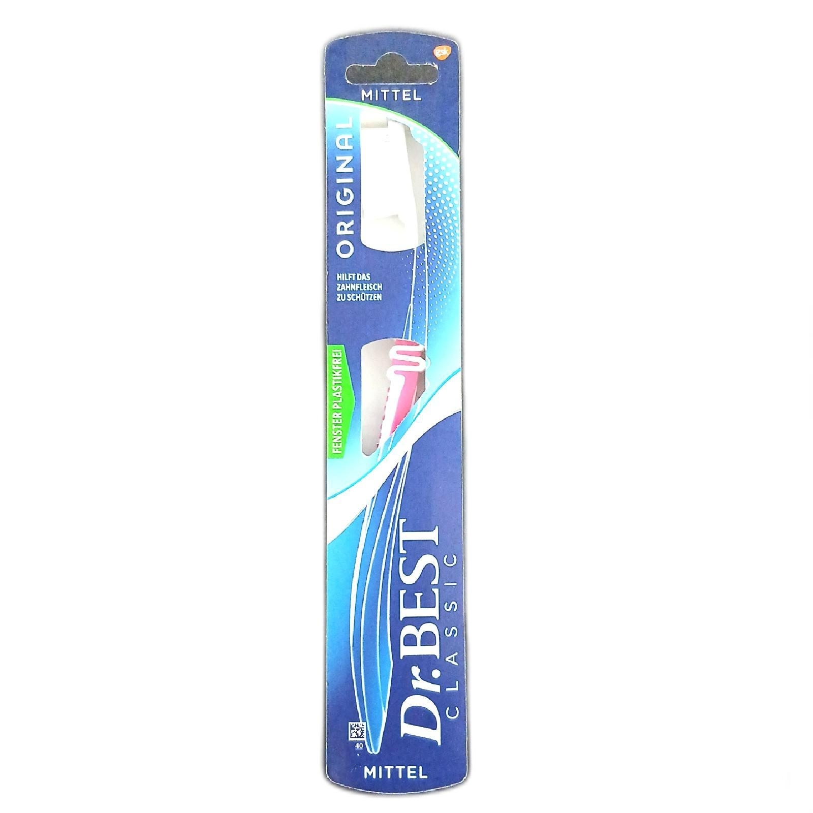 Dr.BEST Original Zahnbürste, Mittel (1 Stück), für die tägliche Reinigung mit be