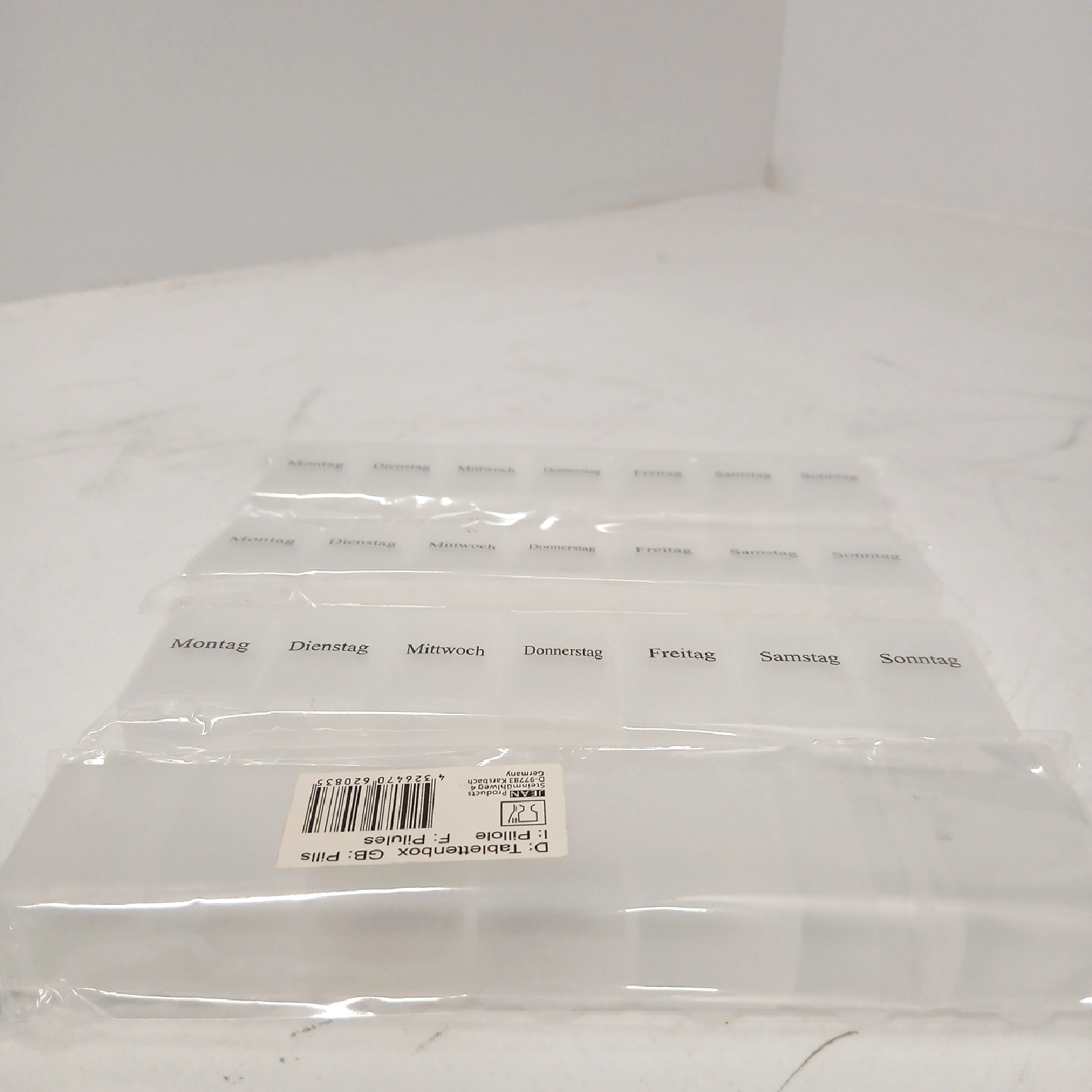 4 Stück 7 Tage Medikamentenbox Pillendose Pillenbox Tablettenbox Dosierbox Table