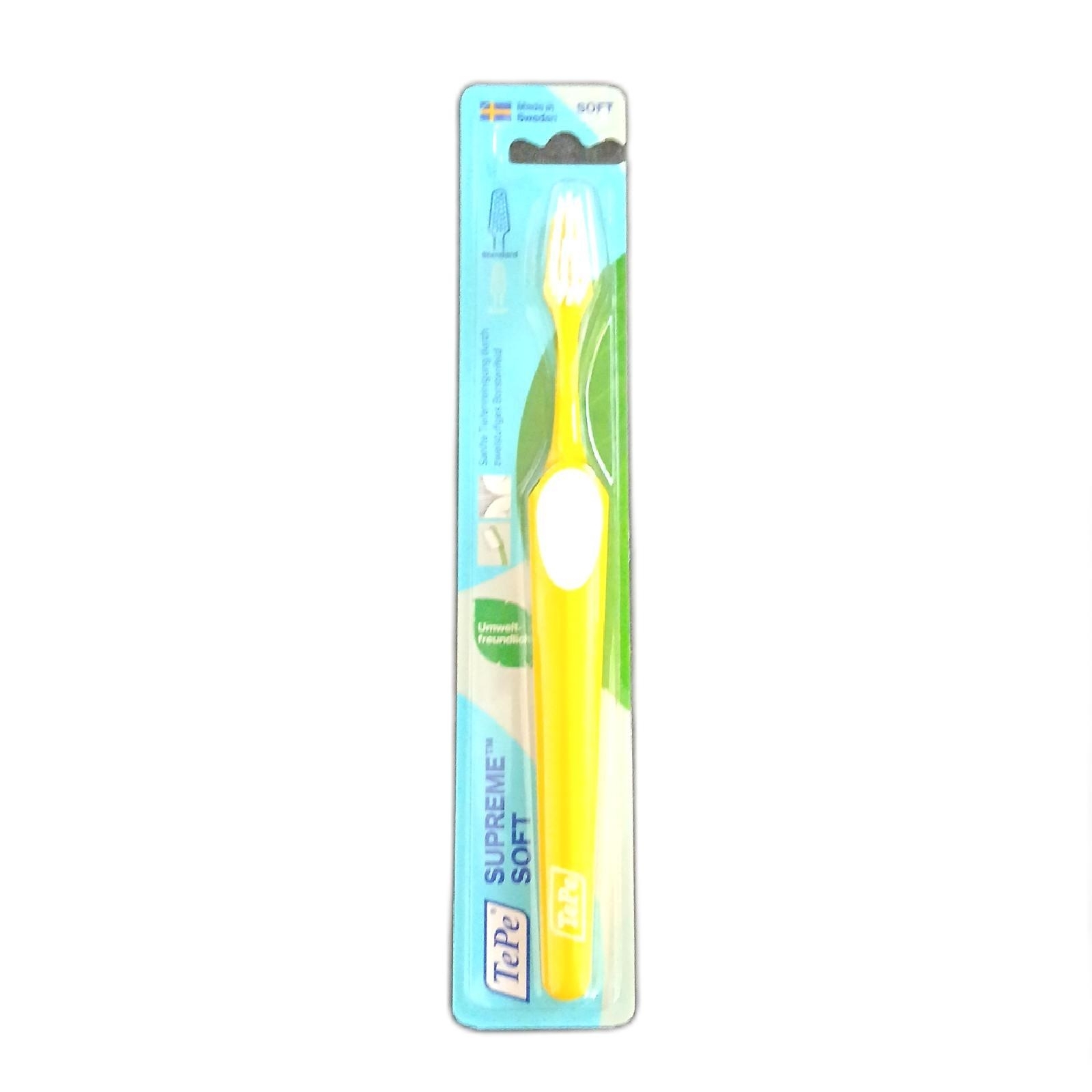 TEPE Supreme Soft Zahnbürste Konische Bürstenform mit kurzen und langen Borsten
