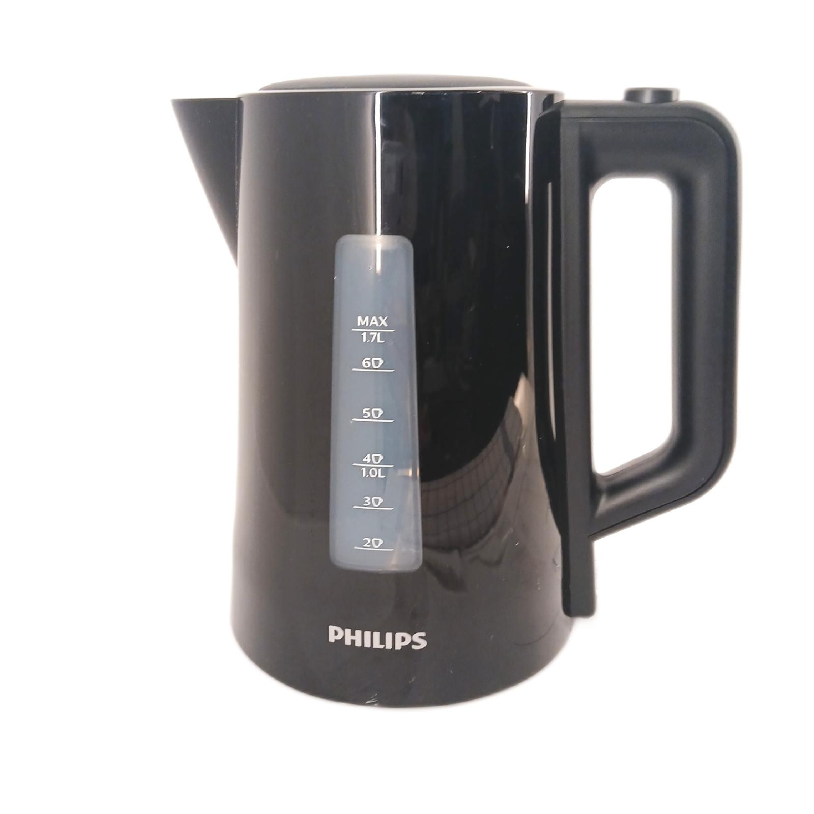 Philips Wasserkocher Haushaltsgeräte HD931820 Series 3000 Energieeffizient Klappdeckel Leuchtanzeige Schwarz