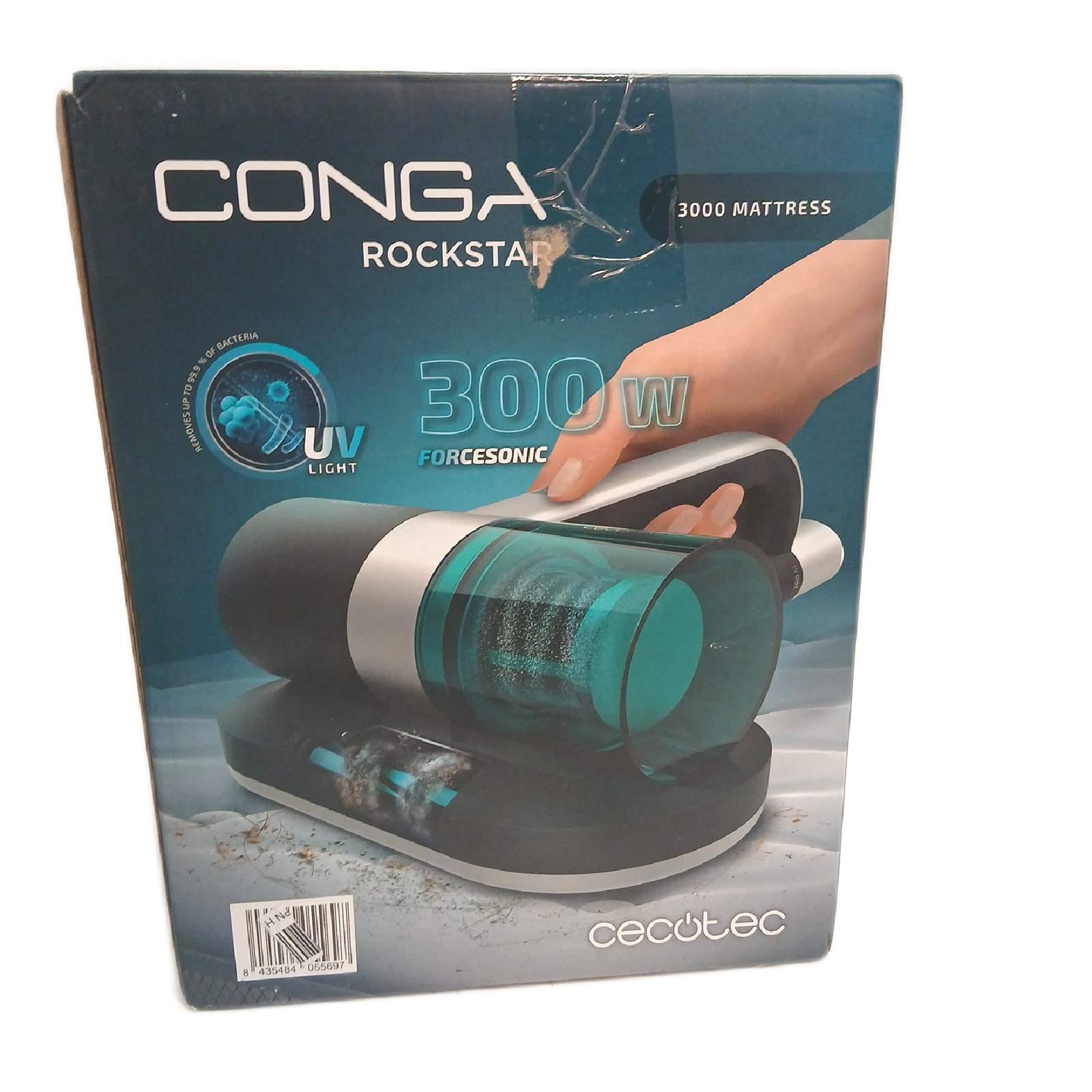 Cecotec Handstaubsauger Matratzen und Polster Conga Rockstar 3000 Essential UV Licht Technik Motorbürste Reinigungskraft
