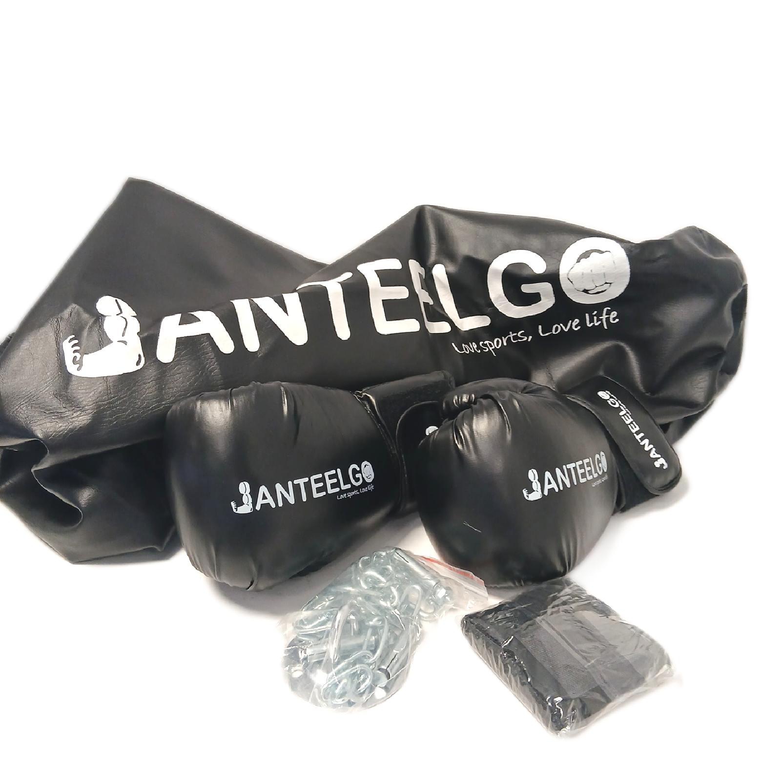 Janteelgo Boxsack Trainingsausrüstung Fitness 100cm PU Material Kampfsport Zubehör Hängend