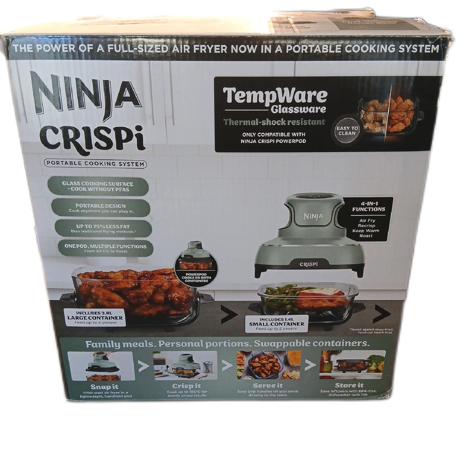Ninja Luftfritteuse Küchengeräte CRISPi 38 Liter 4 in 1 vielseitig effizient gesund