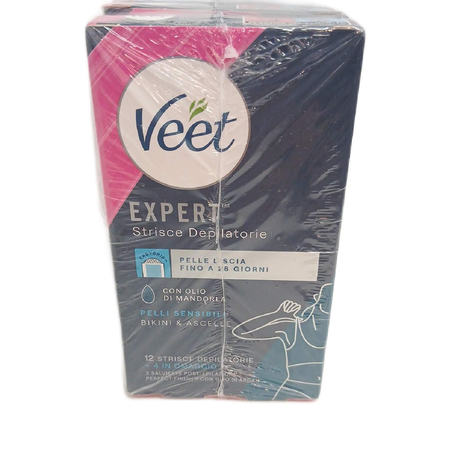 Veet Haarentfernung Streifen Körperpflege Expert 48 Stück sanfte Pflege empfindliche Haut
