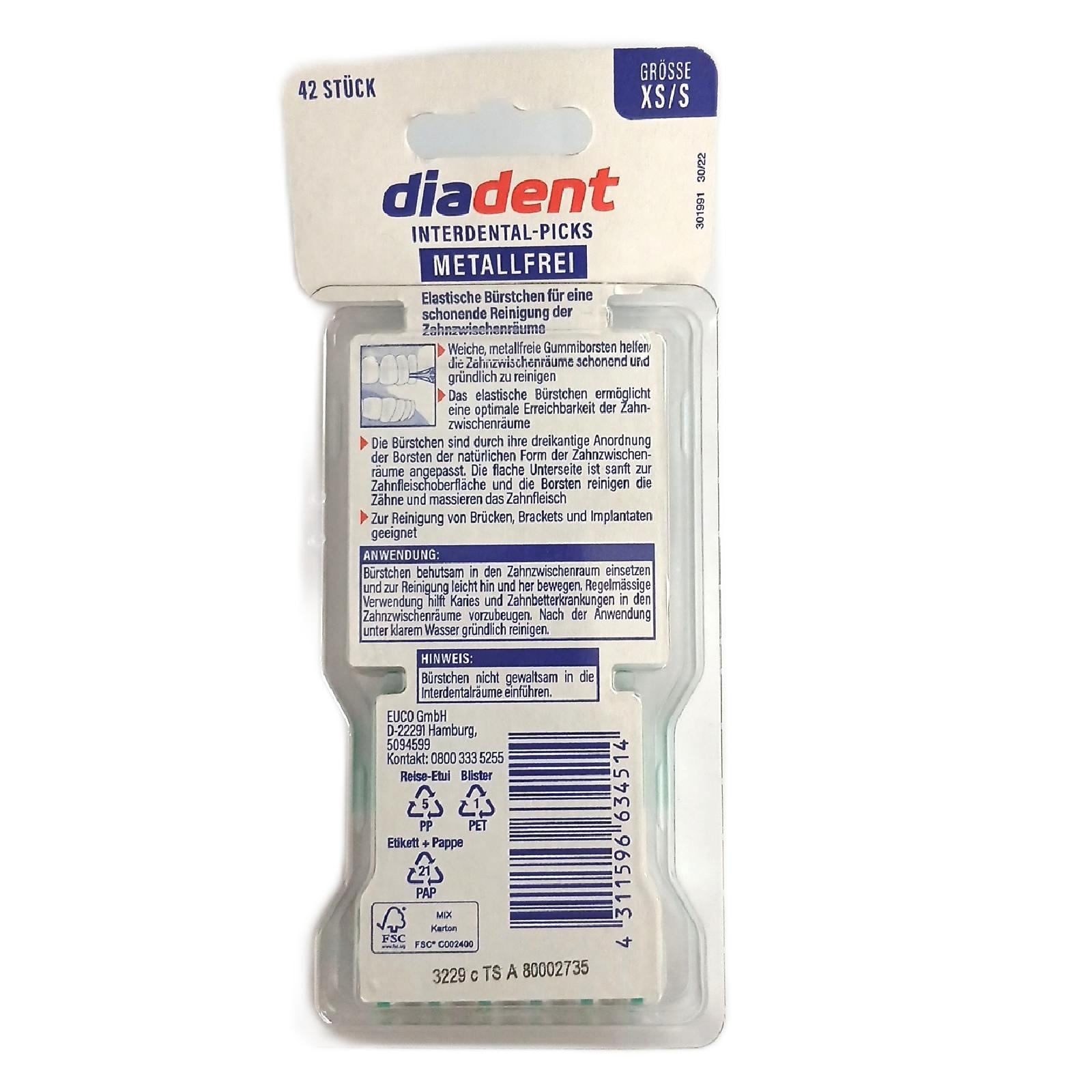 diadent - metallfreie Interdental- Picks (42 Stk.)